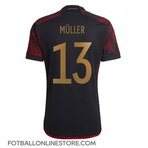 Billige Tyskland Thomas Muller #13 Bortetrøye VM 2022 Kortermet